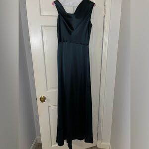 AMSALE ALDEN dress from Bella Bridesmaids in hunter green